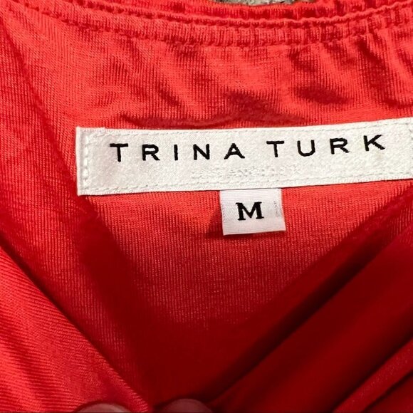 Trina Turk Spaghetti Strap Bubble Top Tank Medium - Picture 4 of 5